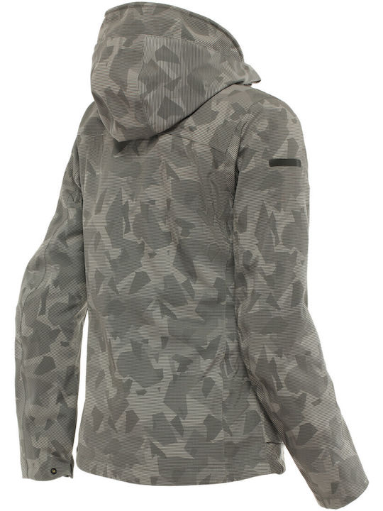 Dainese Absøluteshell Pro Women's Motorcycle Jacket 4 Seasons Waterproof London Fog Camo Dots
