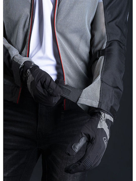 LS2 Airy Summer Men's Motorcycle Jacket Black/Grey/Red