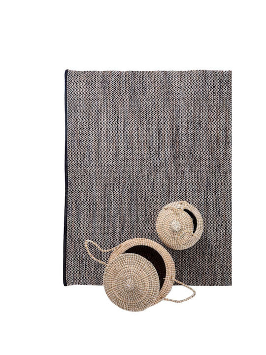 Royal Carpet Χειροποίητο Χαλί Ορθογώνιο Βαμβακερό Black 160x230cm