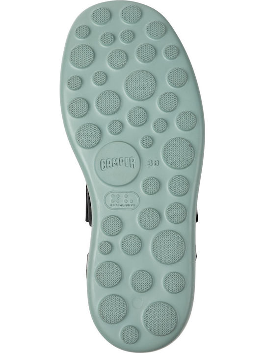 Pelotas Flota Up Δερμάτινα Γυναικεία Σανδάλια Flatforms Μαύρα