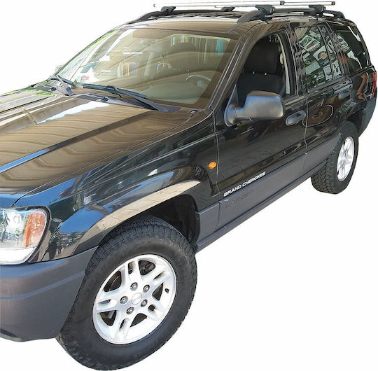 Menabo Aluminum Car Roof Bars 127cm for Jeep Grand Cherokee 1991 for Cars with Factory Bars Set with Roof Rack Legs MΠ.GRANDCHEROKEE.01