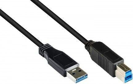 Alcasa Alcasa 2710-s002 USB-Kabel USB 3.2 Gen 1 3.1 Gen 1 0,2 m USB A USB B Schwarz