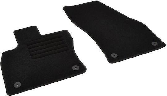 Standard Carpet Floor Mats Black Compatible with VW Caddy IV 2D 2pcs
