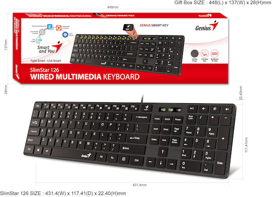 Genius SlimStar 126 Keyboard Only English US
