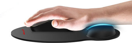 Genius WMP100 Mouse Pad (250mm) με Στήριξη Καρπού Μαύρο 31250011400