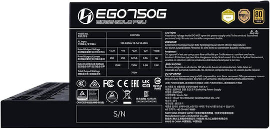 Lian Li Edge Gold 750W Μαύρο Τροφοδοτικό Υπολογιστή Full Modular 80 Plus Gold