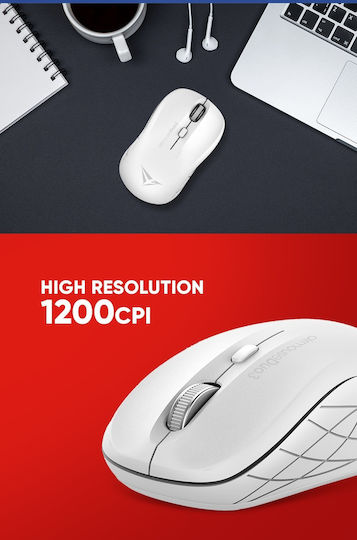 Alcatroz Duo 3 Ασύρματο Bluetooth Ποντίκι Λευκό