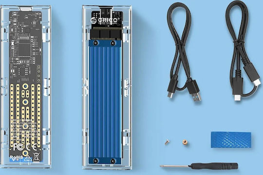 Orico Θήκη για Σκληρό Δίσκο M.2 SATA III NVME με σύνδεση USB 3.1 Type-C σε Μπλε χρώμα