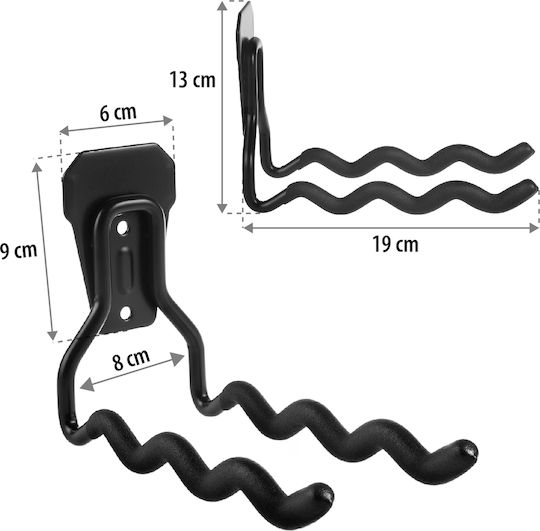 Steel Wall Tool Hook Tools Wheels Ladder Bicycle Steel Maximum Load 30kg Mc-486