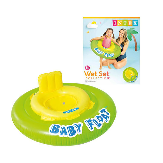 Intex Kinder Schwimmtrainer Swimtrainer mit Durchmesser 76cm für 1-2 Jahre Gelb