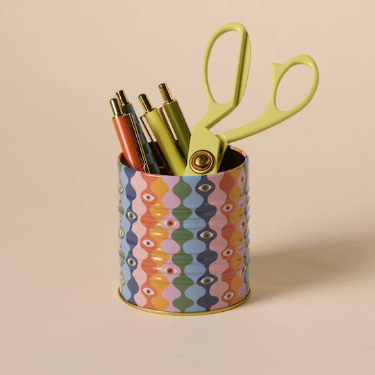 Desk Pencil Holder 8.5x9.2cm Eyes