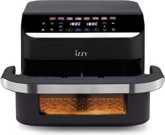 Izzy Air Fryer with Double Detachable Bucket 11lt Black IZ-8260