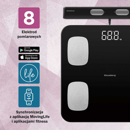 Klausberg Smart Bathroom Scale with Bluetooth Black KB-7852
