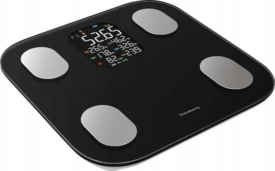 Klausberg Smart Badezimmerwaage mit Bluetooth in Schwarz Farbe KB-7854