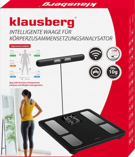 Klausberg Smart Cantar cu Bluetooth in culoare Negru KB-7856