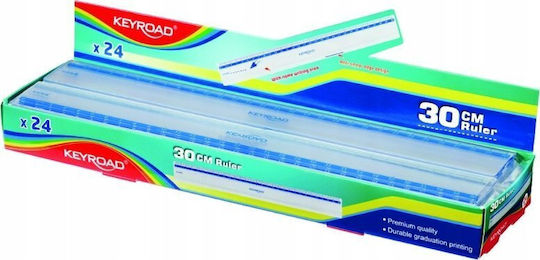 Keyroad Σετ 24 Χάρακες Πλαστικοί Διάφανοι