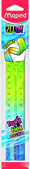 Maped Χάρακας Πλαστικός 30cm Twist 'n Flex Μωβ