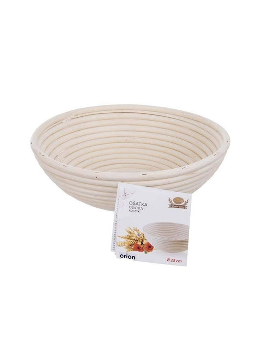 Orion Καλάθι Ψωμιού από Rattan Γκρι 25x25cm
