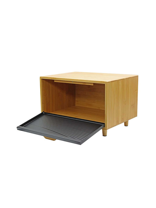 Brunbeste Bread Box with Lid made of Bamboo Beige 35.5x20x21.5cm