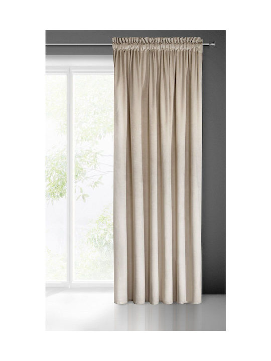 Eurofirany Κουρτίνα Συσκότισης με Τρέσα Melanie Μπεζ 140x270εκ.