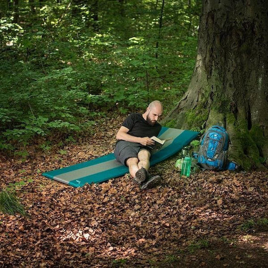 Nils Auto-umflare Single Substrat Camping 64x64cm Grosime 5cm în culoarea Turquoise