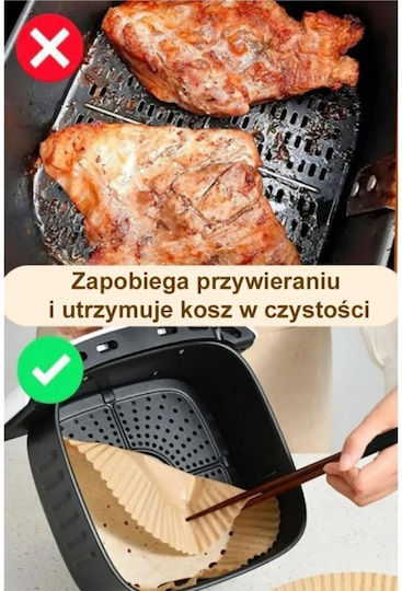 Brunbeste Non-stick Papers for Air Fryer 20x20cm 100pcs