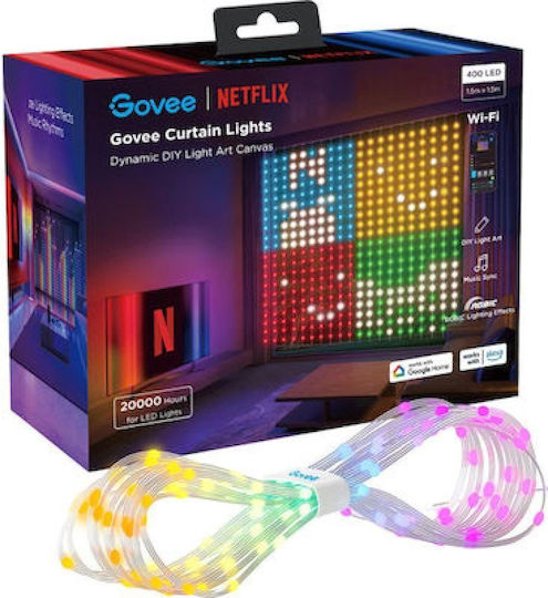Curtain Light Netflix 400 Smarte LED-Lämpchen Vorhang Weiß Curtain Light Netflix 400 Smarte LED-Lämpchen Vorhang Weiß
