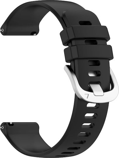 Huawei Watch 4 Silikonarmband Schnalle Flüssig Glänzend Silber 22mm Schwarz