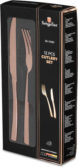 Berlinger Haus Steak Cutlery Cutlery Set Stainless Rose Gold 12pcs
