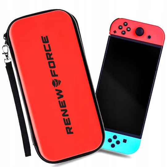 Защитен калъф за конзола Nintendo Renew Force, съвместим с Nintendo Switch Switch Oled, червен черен