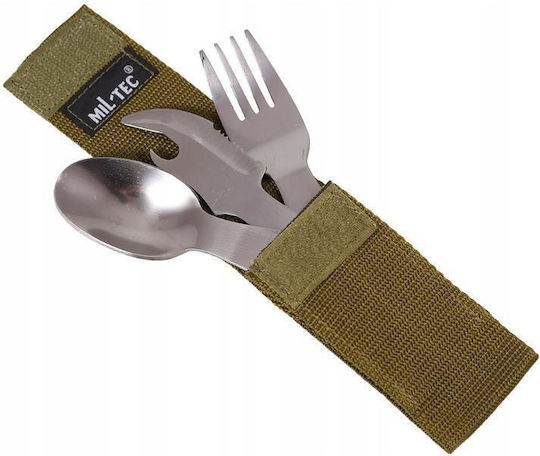 Mil-Tec Cutlery for Camping Stainless Cutlery with Case