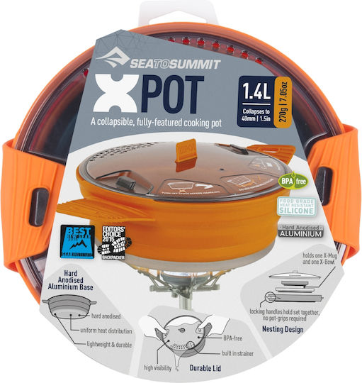 Sea to Summit X-pot Πτυσσομενη Κατσαρόλα για Camping 1400ml