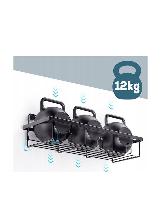 Vilde 4er Pack Badezimmerregale Wandmontiertes Set 4 Stück Schwarze