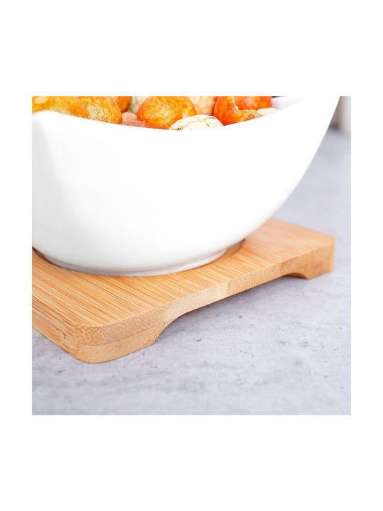 Excellent Houseware Μπωλ Σερβιρίσματος Στρογγυλό από Πορσελάνη Λευκό 4τμχ 8720573502184