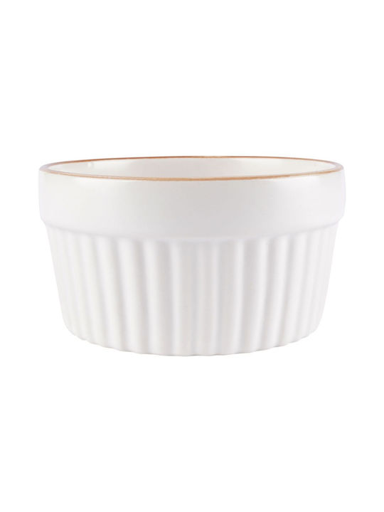 Excellent Houseware Στρογγυλό Πυρίμαχο Σκεύος για Σουφλέ από Πορσελάνη 10x10cm 2τμχ