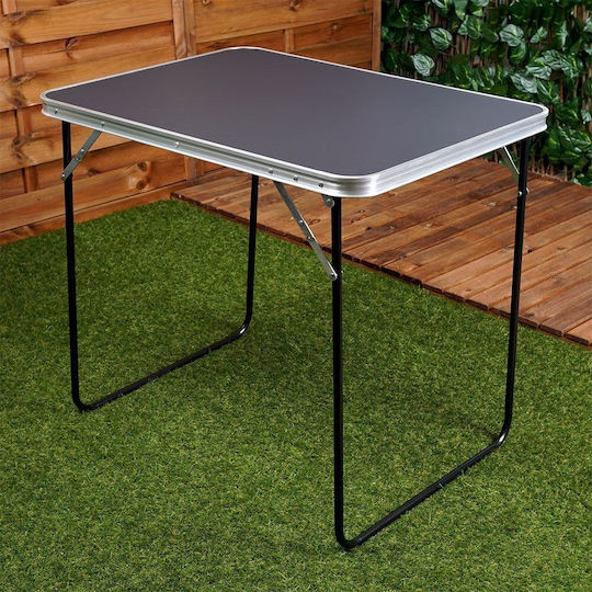 Vilde Table Aluminum for Camping Foldable 80x60x70cm Gray