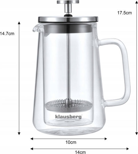Klausberg Ръчна Филтърна Кафевярка Неръждаема Стомана Сребриста 350ml