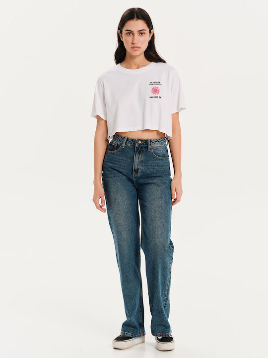 Γυναικείο Crop T-shirt Λευκό