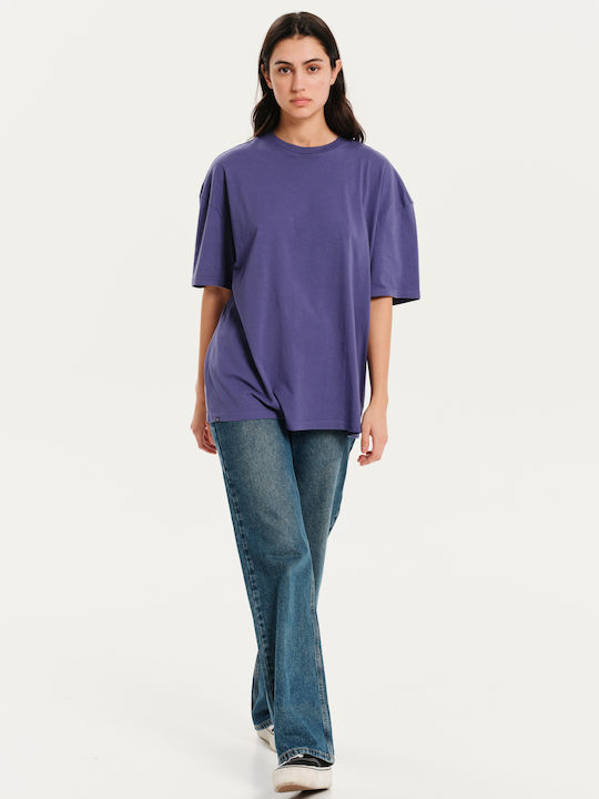 Γυναικείο Oversized T-shirt Μωβ