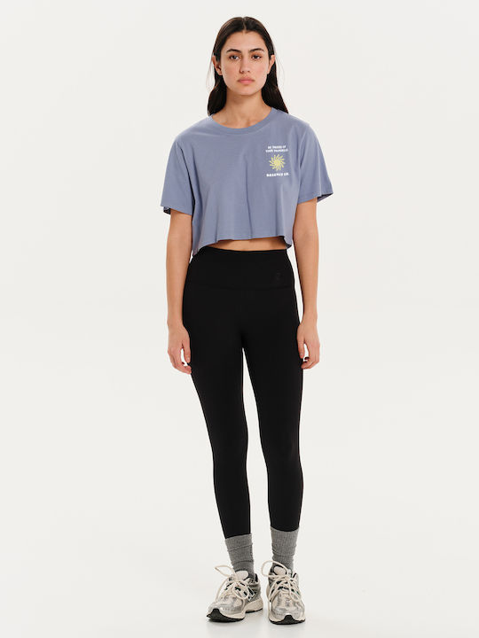 Γυναικείο Αθλητικό Crop T-shirt Λιλά