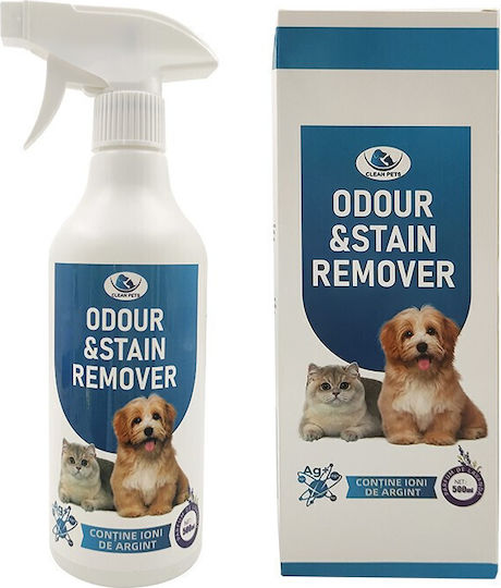 Clean Pets Lichid Pentru Curățarea Mirosurilor Și A Petelor Pentru Câini Cu Aromă De Lavandă Alb 500ml Pentru Neutralizarea Mirosurilor