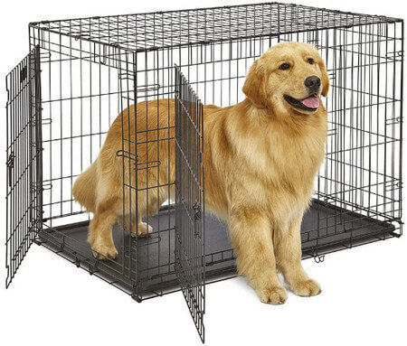 Ferplast Dog Wire Crate with 2 Doors Black 123.8x76.2x81.2cm 123.8x76.2x81.2cm