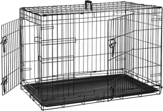 Fosvit Pupcorn Dog Wire Cage Small with 2 Doors Black 61x42x48.5cm