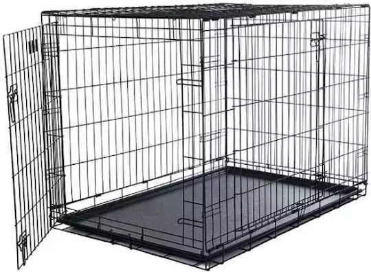Ikaros Wire Dog Cage Small with 2 Doors Black 63x44x50.5cm