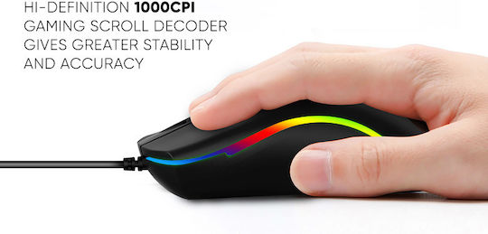 Alcatroz Asic 9 RGB FX Gaming Gaming Maus Schwarz