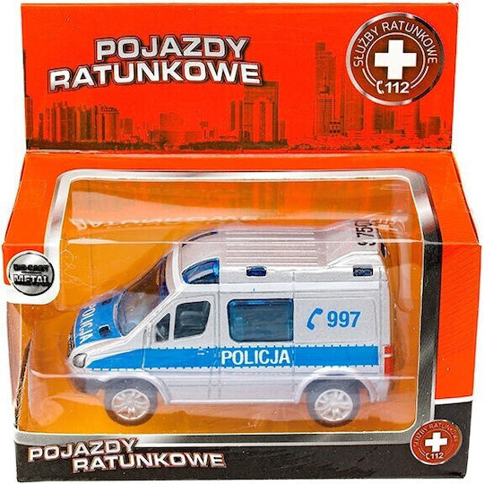 CarMotion Mercedes-benz Sprinter Mini, Police Φιγούρα Μοντελισμού Ασημί σε Κλίμακα 1:50