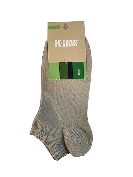 K Socks Ανδρικές Κάλτσες με Σχέδια Μπέζ 3Pack