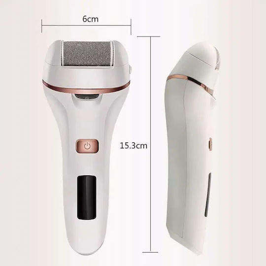 Set Electric de Pile pentru Călcâie Protone Afișaj Digital Baterie 1200 mAh Încărcare USB Rezistent la Apă 2 Viteze 2400 RPM 3 Capete Incluse Lanternă LED Îndepărtare Piele Moartă