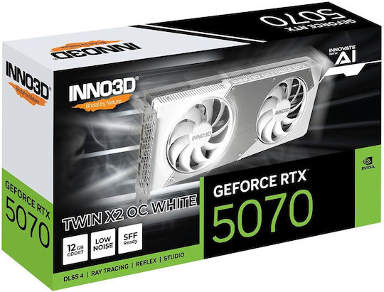 Inno 3D GeForce RTX 5070 12GB GDDR7 Twin X2 OC White Κάρτα Γραφικών