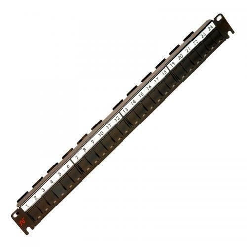 Nexans Patch Panel Keystone 24 Θυρών Μαύρο